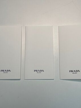NEW set of 3 Prada white logo receipt holder envelop 8/15.5cm